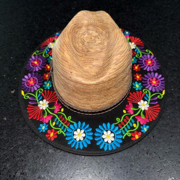 NEW artesanal embroided made in mexico Embroidered Floral Women's Hat ONE SIZE - Picture 3 of 11